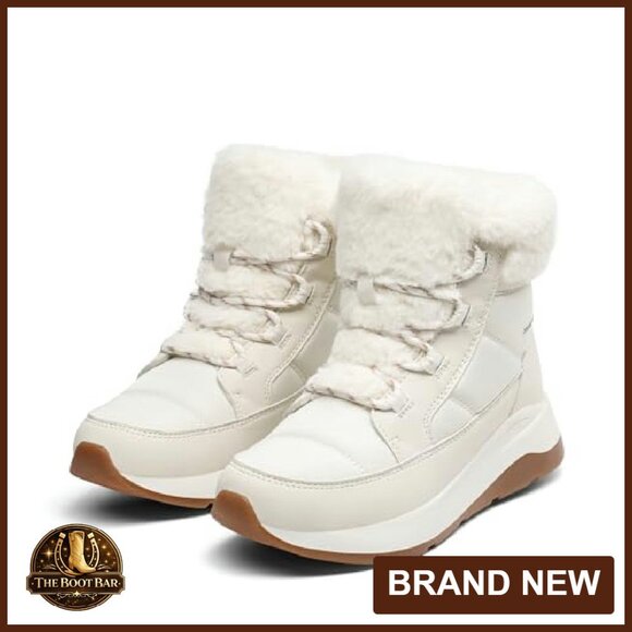 Women's Winter Snow Boots Waterproof Faux Fur Ankle Booties Wedge Heel - Picture 6 of 7